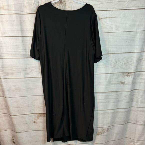 Torrid Black Bodycon Cutout Studio Knit Leg Slit Mini Dress Size 4X - Picture 8 of 10